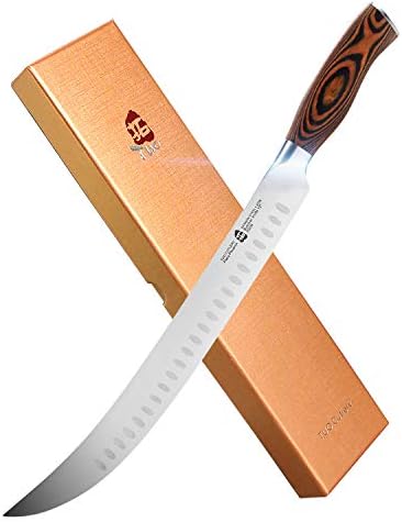 TUO Boning Knife - Razor Sharp Fillet Knife - High Carbon German Stainless Steel Kitchen Cutlery - Pakkawood Handle - Luxurious Gift Box Included - 7 inch - Fiery Phoenix Series