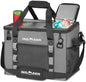 INSMEER Hard Top Soft Cooler with 2 Cup Holders, Large Foldable Cooler Bag - 40L/70 Cans, 100% Leakproof/Insulated/Portable Glaciere with Shoulder Strap for Travel, Beach, Camping, BBQ, Events