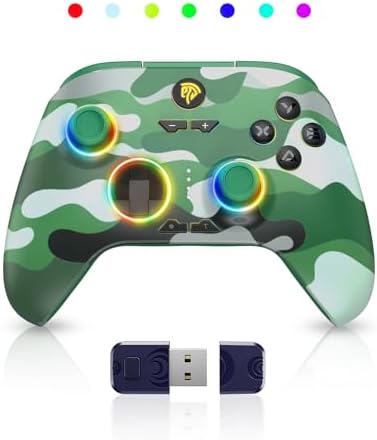 EasySMX X15 PC Controller - Enhanced Wireless Bluetooth Controller with Hall Joysticks/Hall Triggers/RGB Lighting - No Stick Drift, No Dead Zone - Work for Windows PC, Android, Steam and Switch