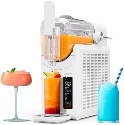 Iceman by Chefman Slush-Ease MAX 90oz Slushie Machine, 64oz Liquid Capacity Frozen Drink Maker & Slushy Machine with 5 Presets and LED Display, Perfect for Frozen Margaritas, Frappes, Smoothies