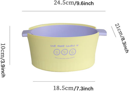 Kitchen Washbas Food Strainer Drain Basket Rotating Drainer Double-Layer Basin Vegetable Fruit Washing Strainer