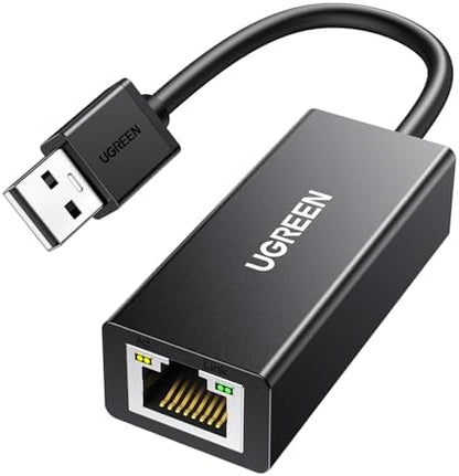 UGREEN Ethernet Adapter USB 2.0 to 10 100 Network RJ45 LAN Wired Adapter for Switch, MacBook, Chromebook, Windows 11, 10, 8.1, Mac OS, Surface Pro, Linux ASIX AX88772 Chipset