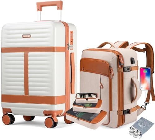 Lumesner Carry on Backpack, Extra Large 40L Flight Approved Travel Backpack for Men & Women