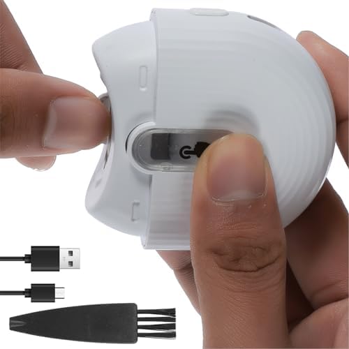 Electric Nail Clipper with Light and 3 Speeds Portable Automatic Baby Nail Clippers with Nail Scraps Storage Rechargeable Nail Cutter Safety Fingernail Trimmer for Kids Adults Seniors