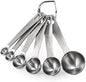 Measuring Cups, U-Taste Measuring Cups and Spoons Set of 15 in 18/8 Stainless Steel : 7 Measuring Cups and 7 Measuring Spoons with 2 D-Rings and 1 Professional Magnetic Measurement Conversion Chart
