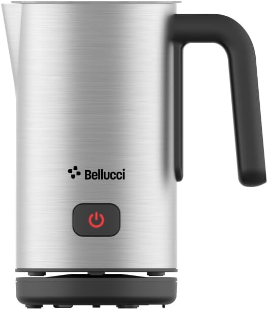 Bellucci Latte+ Milk Frother, 300 ml Capacity with Detachable Whip, Electric Milk Steamer for Hot and Cold Milk Froth - Automatic Milk Frother