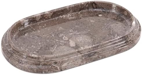 Marble Vanity Tray | Decorative Oval Tray | Bathroom Organizer Tray | Jewelry and Perfume Tray | Home Decor Catchall Tray - PuriLite