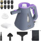 awasky Handheld Steam Cleaner: 10-Sec Heat-Up, 25oz Tank Refill Anytime (Non-Pressurized), Lockable Steam Trigger, 1200W, 14-Pcs Kit, Dry/Wet Modes for Tile Grout Shower Furniture Car Cleaning Gray