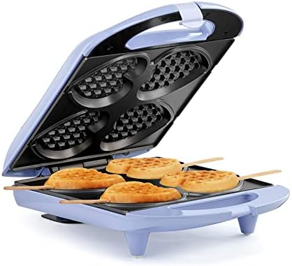 Holstein Housewares - Non-Stick Heart Waffle Maker, Lavender - Makes 4 Heart-Shaped Waffles in Minutes