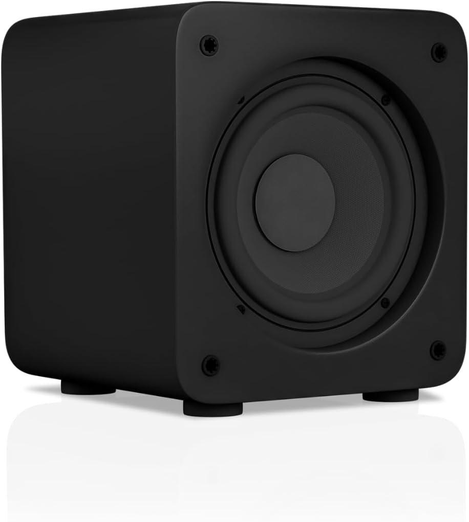 Audioengine S6 210W Compact Powered Mini Subwoofer- Powerful Bass in a Small Package - Great for Desktops, Apartments, Offices and Gaming Setups