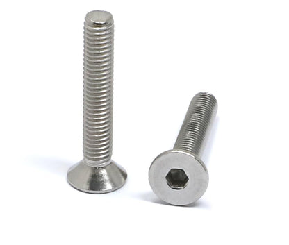 iexcell 5 Pcs M8 x 80mm Thread Pitch 1.25 mm Stainless Steel 304 Hex Socket Flat Head Cap Screws Bolts Kit