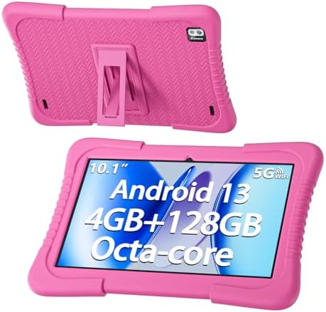 SGIN 10 Inch Tablet, 4GB RAM 128GB ROM, Android 13 Tablet, Octa-Core 2.0Ghz Processor, 1280 * 800 IPS, 2MP+8MP Camera, 6000mAh, GPS, WiFi, Bluetooth (Blue)