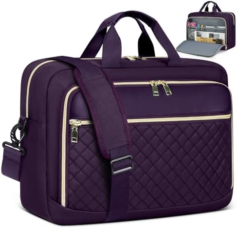 Laptop Bag 17 Inch Laptop Briefcase for Women Waterproof Computer Messenger Bag Professional Laptop Case for Business Work - PuriLite