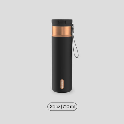 Contigo SnapSeal 24 oz Water Bottle w/Carry Strap & Reusable Straw | Vacuum-Insulated Stainless Steel for Hot & Cold Drinks | Spill-Proof Lid | BPA & Lead-Free | Dishwasher Safe