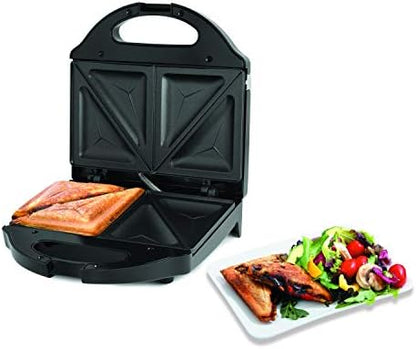 Salton Belgian Waffle Maker | Non-Stick Surface | 2 Waffles in Under 3 Minutes | Compact Upright Storage | Cool-Touch Handles | Recipe Book Included | Perfect for Breakfast & More | Black | WM1075BK