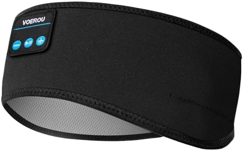 Sleep Headphones Bluetooth Headband, Voerou Wireless Sleeping Headphones Earbuds Sleep Mask with Stereo Speakers-Cool Tech Gadget for Men Women,Perfects for Sleep Workout Running Yoga Travel Insomnia