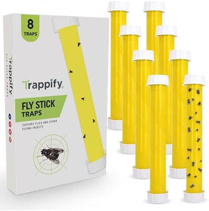 Trappify Hanging Fly Traps Outdoor: Fruit Fly Traps for Indoors | Fly Catcher, Gnat, Mosquito, & Flying Insect Catchers for Inside Home - Disposable Sticky Fly Trap for Indoor House Pest Control (2)