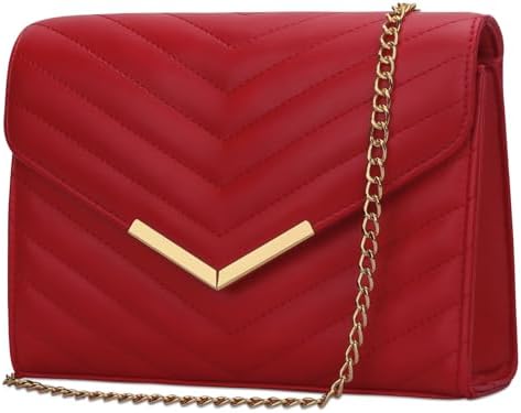 KKXIU Women Formal Vegan Leather Evening Envelope Clutch Purses and Handbags for Party Wedding Prom Bridal - PuriLite