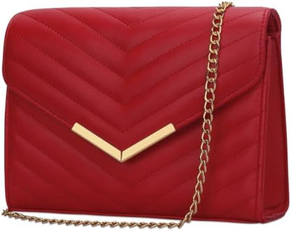 KKXIU Women Formal Vegan Leather Evening Envelope Clutch Purses and Handbags for Party Wedding Prom Bridal - PuriLite