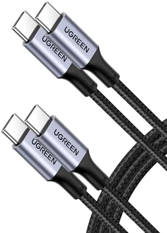 UGREEN USB C Cable 100W 2Pack, USB C to C PD Type C Fast Charge Compatible with MacBook Pro Air, iPad, Dell XPS 13 15, iPhone 16 15 Series, Galaxy S25 S24 S23 S22 Ultra, Pixel 9 8 7, 1.5ft