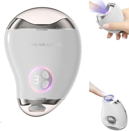 EEYZD 2 in 1 Electric Nail Clipper, Nail File, USB Rechargeable Electric Nail Clippers with Nail Scraps Storage Polishing Automatic Nail Clippers for Women,Men,Seniors,Kids,Orange