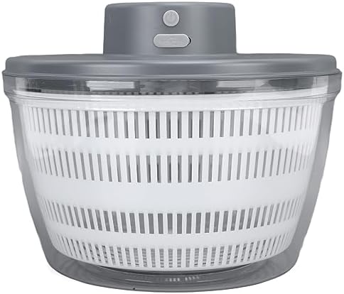 Vegetable Washing Machine Kneading Bowl, Multifunctional Spinner Dryer Vegetable Dryer Salad Mixer Salad Spinner Lettuce Dryer for Home Kitchen (Gray)