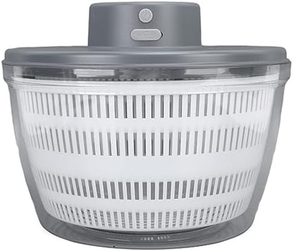 Vegetable Washing Machine Kneading Bowl, Multifunctional Spinner Dryer Vegetable Dryer Salad Mixer Salad Spinner Lettuce Dryer for Home Kitchen (Gray)