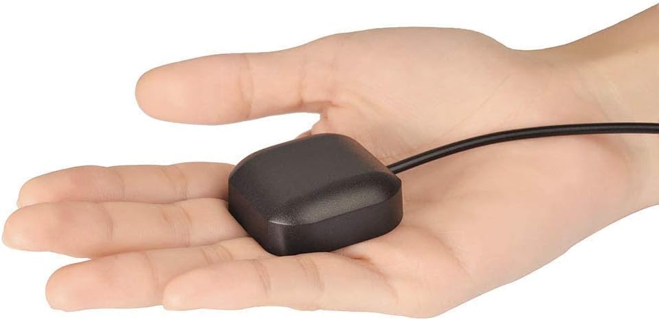 Bingfu Vehicle GPS Navigation Antenna Active GPS Antenna with Fakra C Right Angle Connector Compatible with Car Truck GPS Navigation Receiver System Factory DVD Stereo Head Unit