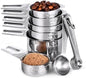 Measuring Cups, U-Taste Measuring Cups and Spoons Set of 15 in 18/8 Stainless Steel : 7 Measuring Cups and 7 Measuring Spoons with 2 D-Rings and 1 Professional Magnetic Measurement Conversion Chart