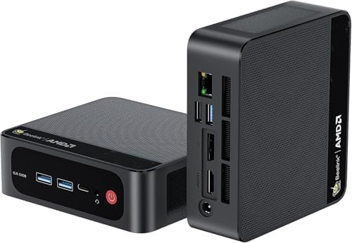 Beelink Mini PC SER5 MAX with AMD Ryzen 7 6800U, 32GB LPDDR5 1TB NVMe M.2 SSD, DP/HDMI/Type-c Triple Display Output,WiFi6,1000M LAN, BT5.2, W-11 Mini Computer