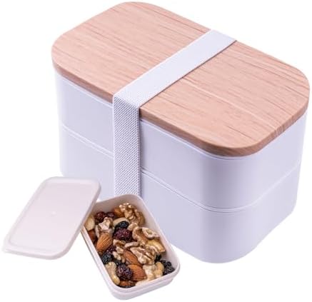 Bento Box Adult Lunch Box with Lunch Bag,Japanese Lunch Box Containers for Adult,Bento Lunch Box with Leakproof 54OZ Black (Black)