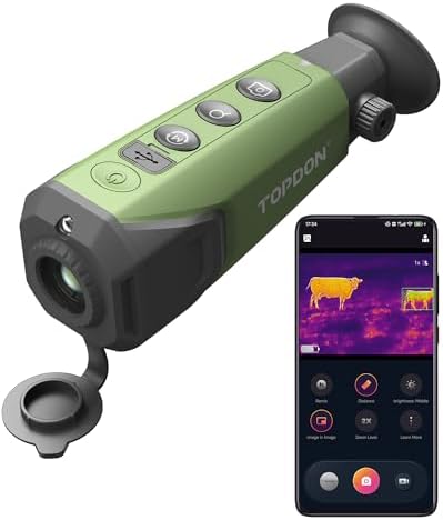 TOPDON TS004 256x192 Thermal Monocular, Supported Wireless Connection, 13mm 50Hz Thermal Night Vision with 11-Hour Battery Life, IP67 Waterproof Thermal Imaging Monocular for Hunting