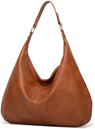Ashioup Hobo Bags for Women Soft PU Leather Shoulder Bag Vintage Slouchy Handbag with Zipper