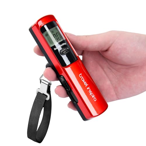 travel inspira Luggage Scale Battery-Free, Travel Essentials, Portable Handheld Digital Suitcase Weight Scale for for Travel Accessories, 110lbs/50kg