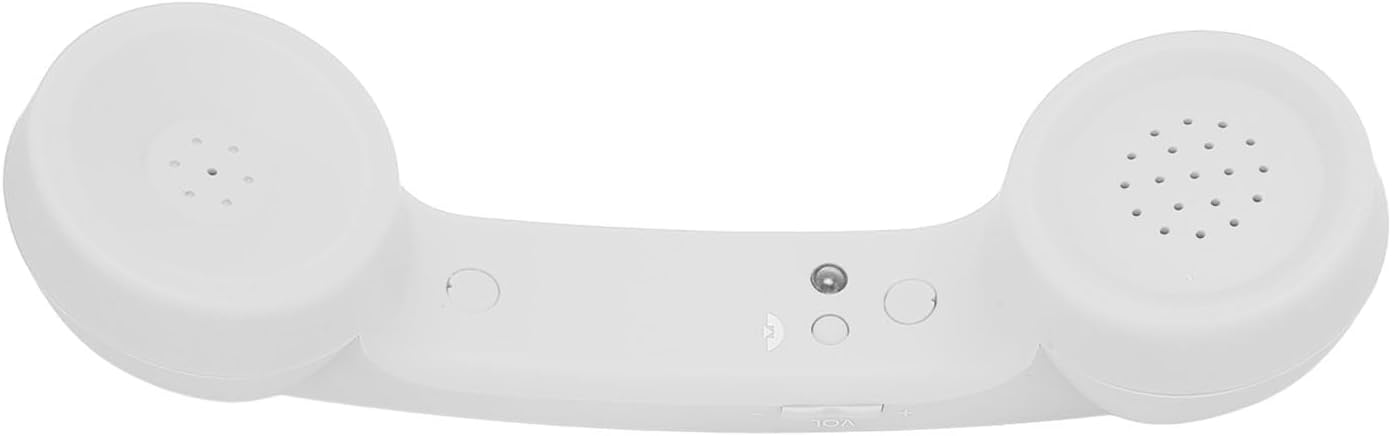 Qiilu Retro Telephone Handset for Mobile Phones - Rechargeable Radiation Proof Handset Receiver with USB Charging (Red)