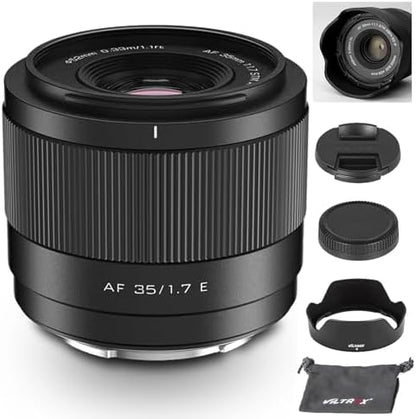 VILTROX 25mm f1.7 E, APS-C Lens for Sony E, Large Aperture STM Auto Focus Lens for Sony E-Mount A7C A7RII A7SII A7II A7RIII A7IV A7RIV A9 A1 ZVE1 A93 A6700 A6600 A6500 A6400 FX3 ZV-E10 FX30 ZV-E10II