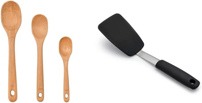 OXO Good Grips Wooden Spoon Set, 3-Piece, Brown