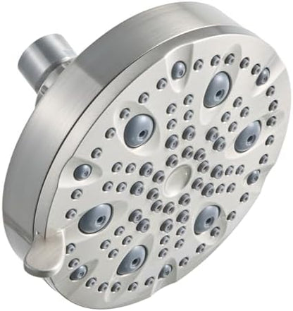 OFFO Shower Head, High Pressure Shower Head with Pause Mode, 9 Mode Fixed Showerheads for Strong Water Flow & Relaxing Shower Experience,Brushed Nickel