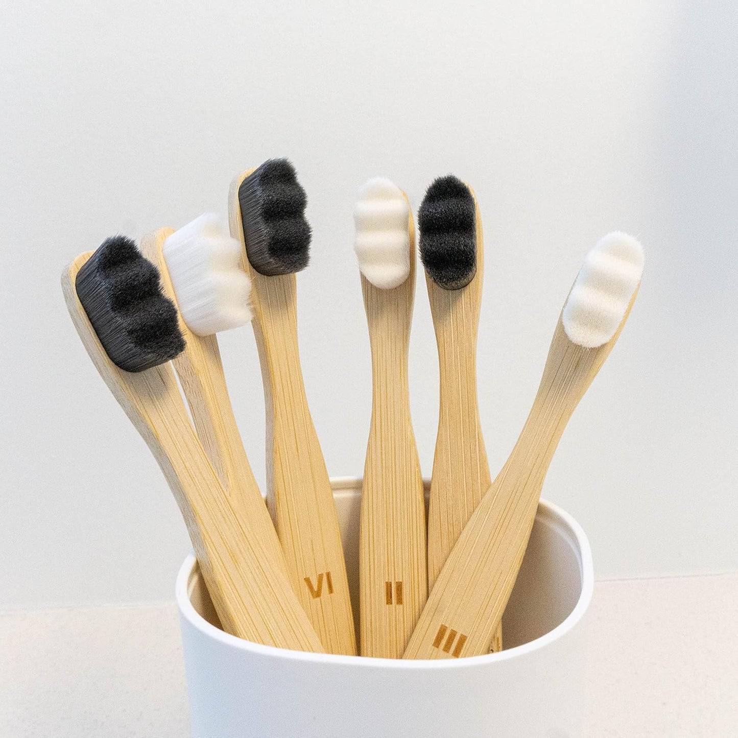 6 Pack, Extra Soft Toothbrush For Sensitive Gums, Micro-Nano Manual Toothbrush with 20000 Soft Floss Bristles, o1brand
