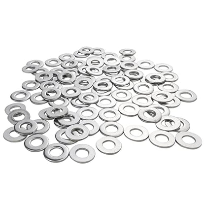 Fajoeda M6 Flat Washers 120Pcs M6 304 Stainless Steel Flat Washer for Bolts Screws, M6 x 12 mm x 1.5 mm