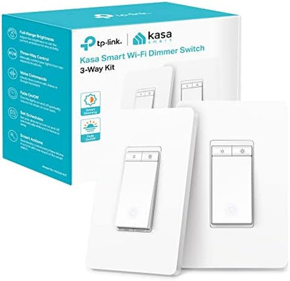 Kasa Smart 3-Way Light Switch Kit by TP-Link (HS210 KIT) - Neutral Wire and 2.4GHz Wi-Fi Connection Required, Works with Alexa and Google Home, No Hub Required, UL Certified, White,2 Count (Pack of 1)