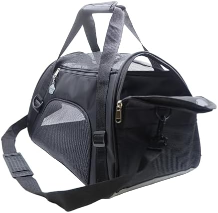 ZaneSun Cat Carrier,Soft-Sided Pet Travel Carrier for Cats,Dogs Puppy Comfort Portable Foldable Pet Bag Airline Approved (Small Rosered)