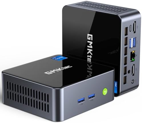 GMKtec Mini PC Intel Core i9 12900HK(14C/20T 5.0 GHz) W11 Pro, Desktop Computer 32GB DDR4 RAM+1TB NVMe SSD, Triple 4K Display, WiFi 6, BT5.2, USB-C M3 Plus