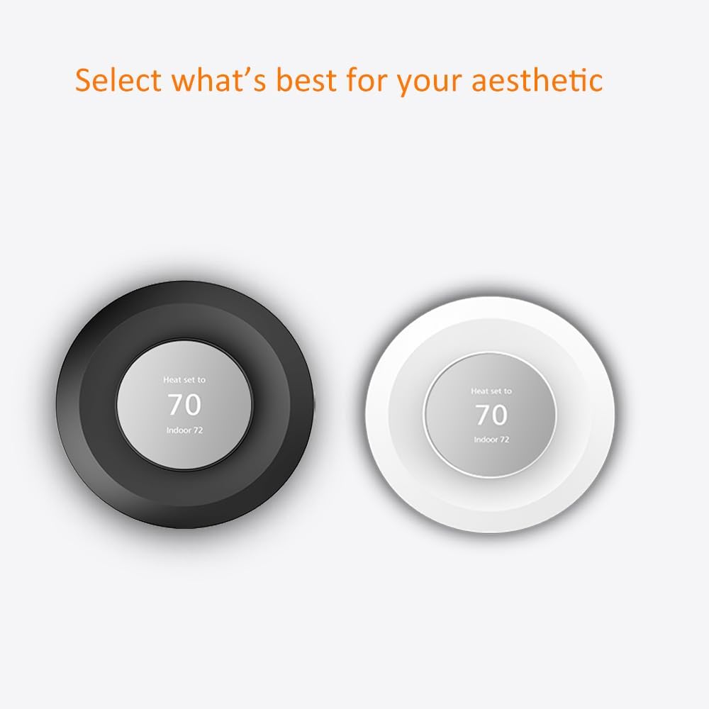 Wall Plate Made for The Nest Thermostat 2020 | Google Nest Thermostat Trim Kit Accessory | Easy Installation | Black