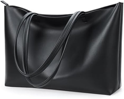 KALIDI Tote Bag Zipper Shoulder Bag Faux Leather Purses for Women Large Casual Handbag Work Dating College