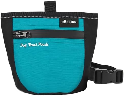 eBasics Dog Treat Pouch for Training Doggie Puppy Snack Reward Pouch Bait Bag Pet Treat Carrier Holder with Clip Waist Belt Magnetic Opening