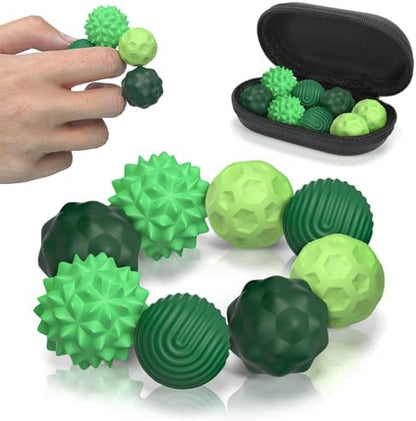 Magnetic Balls Fidget Toys for Adults & Teens – 8-Pack Stress Relief Silicone Balls, Desk Fidget for Anxiety, Focus, and Relaxation, Perfect Gift for Women & Men - PuriLite