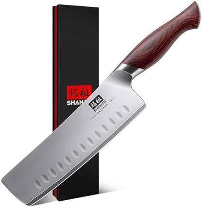 SHAN ZU Fillet Knife 7 inch, Razor Sharp Boning Knife for Meat in 10Cr15Mov Japanese High Carbon Steel Fish Knife, Professional Kitchen with Flexible Blade and Ergonomic Pakkawood Handle