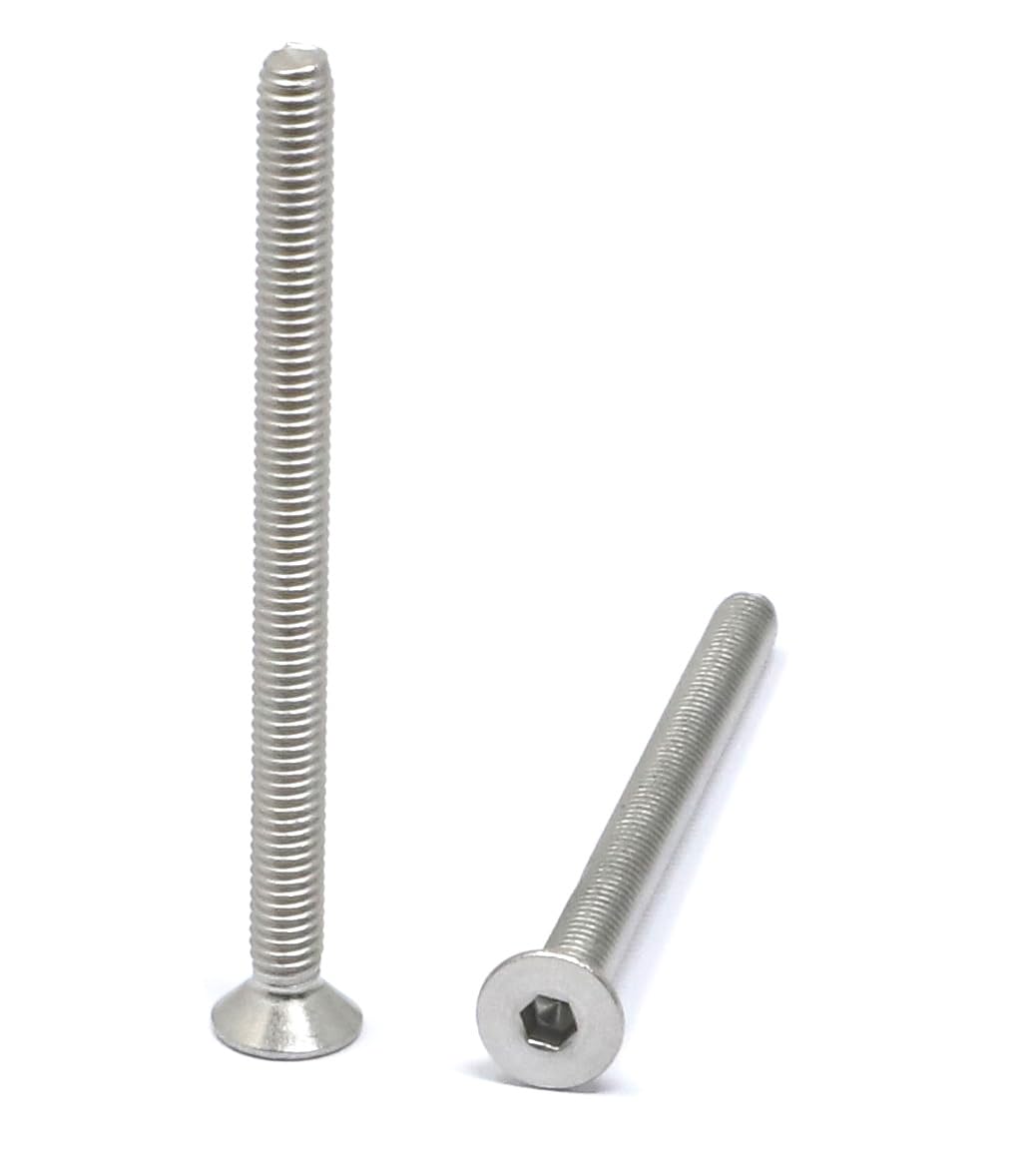 iexcell 5 Pcs M8 x 80mm Thread Pitch 1.25 mm Stainless Steel 304 Hex Socket Flat Head Cap Screws Bolts Kit