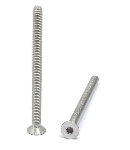 iexcell 5 Pcs M8 x 80mm Thread Pitch 1.25 mm Stainless Steel 304 Hex Socket Flat Head Cap Screws Bolts Kit
